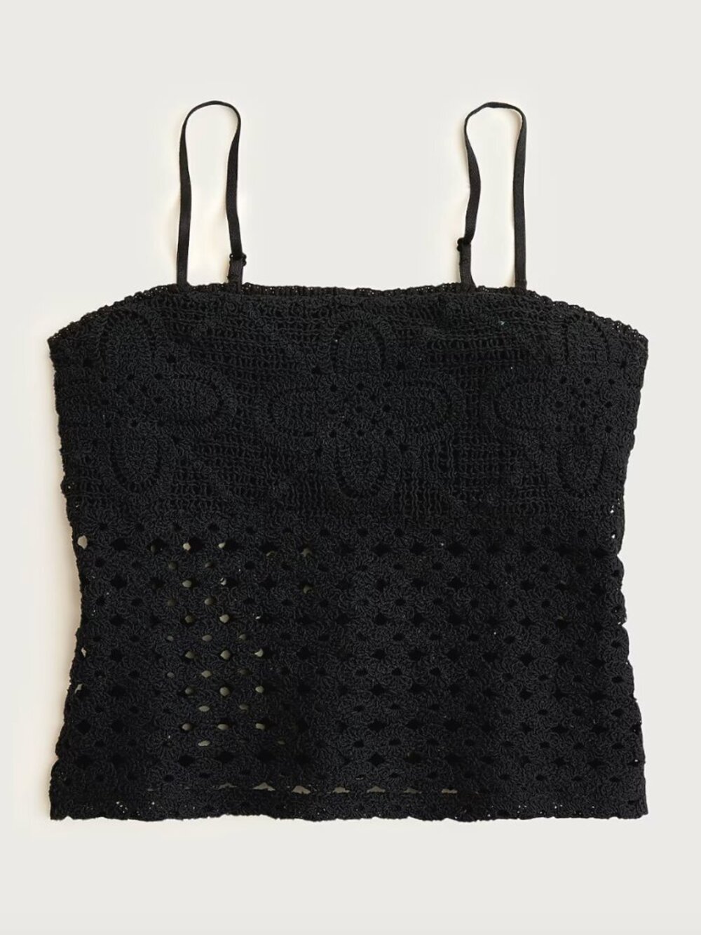 NWOT Women's J. Crew Crochet Bandeau Tank Top, Black, Size: Small